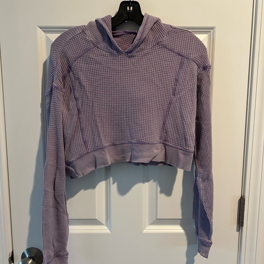 Purple Cropped Hoodie for Women